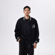 CHINISM【商場(chǎng)同款】CH赤塵美式毛呢夾克棉服男士冬季羊毛棒球服保暖外套 黑色 XL
