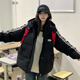 鏡朵羽絨棉服女短款少女學生高中初中女生衣服棉衣冬季外套羽棉襖絨服 韓版加厚黑色 均碼（可備注碼數(shù)）