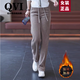 QVI高端品牌雪尼爾闊腿褲女2025秋冬新款高腰休閑加絨燈芯絨直筒長(cháng)褲 燕麥色 加絨 XL