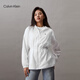 Calvin KleinJeans春夏女輕薄戶外運動透氣ck抽繩收腰修身連帽夾克J223485 YAF-月光白 S