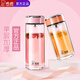 希諾單層玻璃杯2025新款水杯女士學(xué)生泡茶杯生日禮物矮胖杯子 9186粉色400ML細長(cháng)款