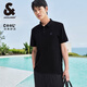 杰克·瓊斯（JACK&JONES）夏季新款無(wú)憂(yōu)搭翻領(lǐng)polo衫男士涼感短袖衣服刺繡簡(jiǎn)約百搭品牌男裝 黑色E40 M (175)