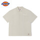 dickies2022春夏搭襯衫男系扣翻領(lǐng)短袖襯衫DK010211 米色 S 