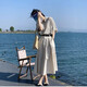 蕭遇（XIAOYU）2025年春天夏季新款女士?jī)杉籽b連衣裙小個(gè)子穿搭配時(shí)尚氣質(zhì)衣服 條紋上衣+白色半身裙 M 98-108斤