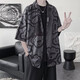 暢登冰絲襯衫男七分袖夏季薄款小熊襯衣外套韓版設(shè)計(jì)感小眾夏季襯衫潮 灰色【169款】 XL