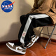 NASA MARVEL七夕情人節(jié)禮物休閑褲男春秋季束腳運動長褲寬松彈力大碼百搭黑