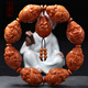 懷風(fēng)橄欖核手串八大財(cái)神大籽文玩核雕把件手工雕刻八方來財(cái)手鏈情侶款 19*28mm