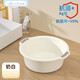 漢世劉家（hanshiiujia）抗菌臉盆嬰兒洗臉盆子寶寶兒童洗腳盆塑料家用廚房洗菜盆 奶白35CM中號抗菌臉盆