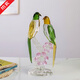 柏梵（bofan）祥瑞水晶喜鵲鳥(niǎo)擺件輕奢客廳酒柜家居裝飾品高檔新婚禮物喬遷新居 水晶喜鵲擺件-雙枝小號(hào)有花款
