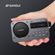 山水（SANSUI） 收音機(jī)老人便攜式可充電插卡音箱戶外迷你小音響無線藍(lán)牙音箱隨身聽音樂播放器廣播唱戲機(jī)評(píng)書機(jī) M31星艦灰【高配版+2.0聲道】