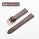 通用超薄真皮表帶男女士平紋手表帶表鏈配件防水學(xué)生皮帶牛皮針扣 平紋光面棕帶-玫瑰金 寬度16mm