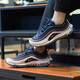 耐克（NIKE）AIR MAX 97子彈頭透氣低幫防滑緩震舒適耐磨氣墊運動休閑鞋 921826-405白藍紅 44.5 (285mm)