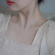 曉色滿天星仿珍珠項鏈女2025新款韓系輕奢鎖骨鏈ins風(fēng)送女朋友項鏈 L0187銀色頸鏈