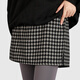 IFSONG美宋屁簾下擺女疊穿內搭打底神器遮屁股小屁簾秋冬季半身裙 黑灰棋盤(pán)格 L