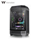 Thermaltake（Tt）The Tower 300 海景房機箱 電腦主機（Matx主板/支持420水冷/4090顯卡/水平橫躺） 黑色