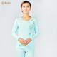 貼心女士純棉保暖套裝秋衣秋褲線(xiàn)衣線(xiàn)褲襯衣襯褲棉毛印花套裝2095 2095淡藍 XXL