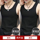 2件莫代爾男士圓領(lǐng)背心夏季新款冰絲純棉無(wú)袖工作運動(dòng)健身男衣服 黑色+黑色兩件裝 XL115-135斤
