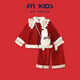 FNJ KIDS童裝女童拜年服套裝冬裝中國風(fēng)加厚新年衣服女寶寶周歲禮服 紅色（含小兔包包） 加絨 80 (建議身高70-80cm)