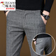 啄木鳥(niǎo)（TUCANO）休閑褲男秋冬季直筒韓版潮流修身格子西.褲寬松男褲秋天休閑長(cháng)褲 638灰色 (格子款) 32