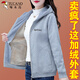 啄木鳥(niǎo)加絨加厚衛衣外套女秋冬2025年新款中年冬季休閑開(kāi)衫女裝上衣 灰色 2XL (125-140斤)