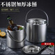 菲享 冰桶酒吧香檳桶家用雙層不銹鋼帶蓋帶提手紅酒桶冰鎮(zhèn)啤酒保溫冰塊桶商用KTV用具儲(chǔ)冰酒桶 直身雙層冰桶（3L） 【加厚桶身，持久保冷】