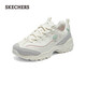 斯凱奇（Skechers）摩卡熊女鞋厚底老爹鞋學(xué)院風(fēng)增高透氣運動(dòng)小白鞋150231