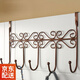 益馨榮 鐵藝門(mén)后掛鉤無(wú)痕衣帽架強力衣架掛衣鉤衣服壁掛衣掛架家居家裝 古銅色（五勾）