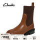 Clarks其乐女鞋女靴弹力靴袜靴舒适时尚高帮一脚蹬短靴靴子 深棕褐色 37
