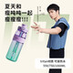 BOTTLED JOY噸噸杯學(xué)生水杯耐高溫太空杯提繩便攜運動(dòng)水壺塑料杯漸變隨手杯 綠紫仙蹤*tirtan*雙飲 1L
