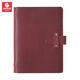 聚紳（JUNDSAM）真皮筆記本本子活頁(yè)本 旅行蓋章本 頭層牛皮記事本手賬本復古日記本商務(wù)會(huì )議記錄本 酒紅 A5【橫線(xiàn)本】道林紙