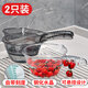 夢(mèng)庭（MENGTING）透明水瓢長(zhǎng)柄加厚大號(hào)水勺帶刻度可懸掛洗頭水舀兒童洗澡瓢2只裝