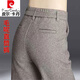 皮爾卡丹（pierre cardin）輕奢高檔中年加厚羊毛呢直筒褲女秋冬季新款高腰保暖抗寒寬松褲子 卡其色 31 2尺4腰圍135至145斤