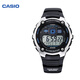 卡西歐（CASIO）Regular系列 多功能戶外運(yùn)動 防水 夜光功能 禮物 石英 男士腕表 十年電力 AE-2000W-1A