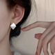 出極老鳳凰金店耳扣復(fù)古拉絲菱形耳環(huán)女新款潮耳釘時尚耳飾圣誕節(jié)禮物 999足銀耳扣精美禮盒裝