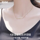 RHM私人定制名字彩金項鏈女字母吊墜定做刻字鎖骨鏈情人節禮物送女友 定制K彩金名字項鏈
