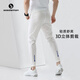 SOSOLEMON夏季健身休閑長(zhǎng)褲修身輕薄速干跑步瑜伽運(yùn)動(dòng)褲白色透氣小腳褲 白色(100克) M