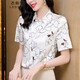 衣典零一（LEDIALYI）2025夏季女裝新款高端洋氣品牌短袖真絲襯衫女桑蠶絲襯衣小衫上衣 白色 XL
