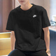 耐克（NIKE）T恤男士 2025夏季新款寬松休閑運(yùn)動(dòng)健身圓領(lǐng)透氣半袖全棉跑步短袖 AR4999-013/黑色 L (175/92A)