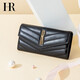 HR赫蓮娜長(cháng)款錢(qián)包輕奢百搭手機包小手包卡包零錢(qián)包禮品女包生日禮物 黑色