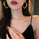 CHOMEL KINSEY簡約耳環(huán)夸張大氣菱形顯臉瘦女高級感大耳圈送女友情人節(jié)520禮物 銀針(啞金)給酷菱形