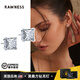 RAWNESSRAWNESS 方鉆耳釘 6mm純白D色大莫桑鉆925銀耳釘 單鉆男女同款 6MM方鉆耳釘 單只