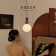奧朵 AOZZO復(fù)古中古風(fēng)臥室床頭吊燈藝術(shù)創(chuàng)意過道門廳燈法式氛圍燈飾燈具 胡桃木色 15CM 【三色調(diào)光】 5W