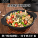 廚諾（chunuo）砂鍋耐高溫干燒不裂商用酒店飯店陶瓷干鍋菜特淺平底啫啫煲燉鍋 帶蓋【2人】干燒不裂/ 1300ml