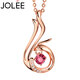 JOLEE項(xiàng)鏈碧璽彩色寶石S925銀吊墜簡約鳳凰項(xiàng)墜飾品送女生禮物一物一證