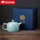 蘇氏陶瓷（SUSHI CERAMICS）汝窯陶瓷泡茶壺開(kāi)片可養(yǎng)金線(xiàn)汝瓷井欄壺高檔禮盒裝180ml節(jié)日送禮