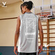 維動(dòng)（VEIDOORN）背心鋒影男籃球運動(dòng)跑步訓練服夏季無(wú)袖坎肩T恤網(wǎng)眼透氣潮 水銀灰（運動(dòng)背心） XL