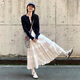蘿美醬白色蓬蓬裙女春秋新款仙女a(chǎn)字半身裙雙層小個(gè)子蕾絲蛋糕裙子時(shí)尚 白色【身高164cm以下】 常規 M 【建議95-110斤】