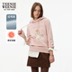 Teenie Weenie小熊女裝衛衣冬季學(xué)院連帽簡(jiǎn)約休閑萌趣加絨保暖上衣 粉色 S (160)