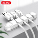 ESCASE數據線(xiàn)理線(xiàn)器 固定電源線(xiàn)夾繞線(xiàn)器電腦桌面線(xiàn)纜收納整理收線(xiàn)夾綁線(xiàn)扎線(xiàn)帶4卡白色