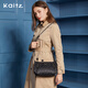 卡托姿（Kaitz）包包新款斜挎女士包時(shí)尚輕便百搭單肩包小方包尼龍布包KT1954010N 黑色